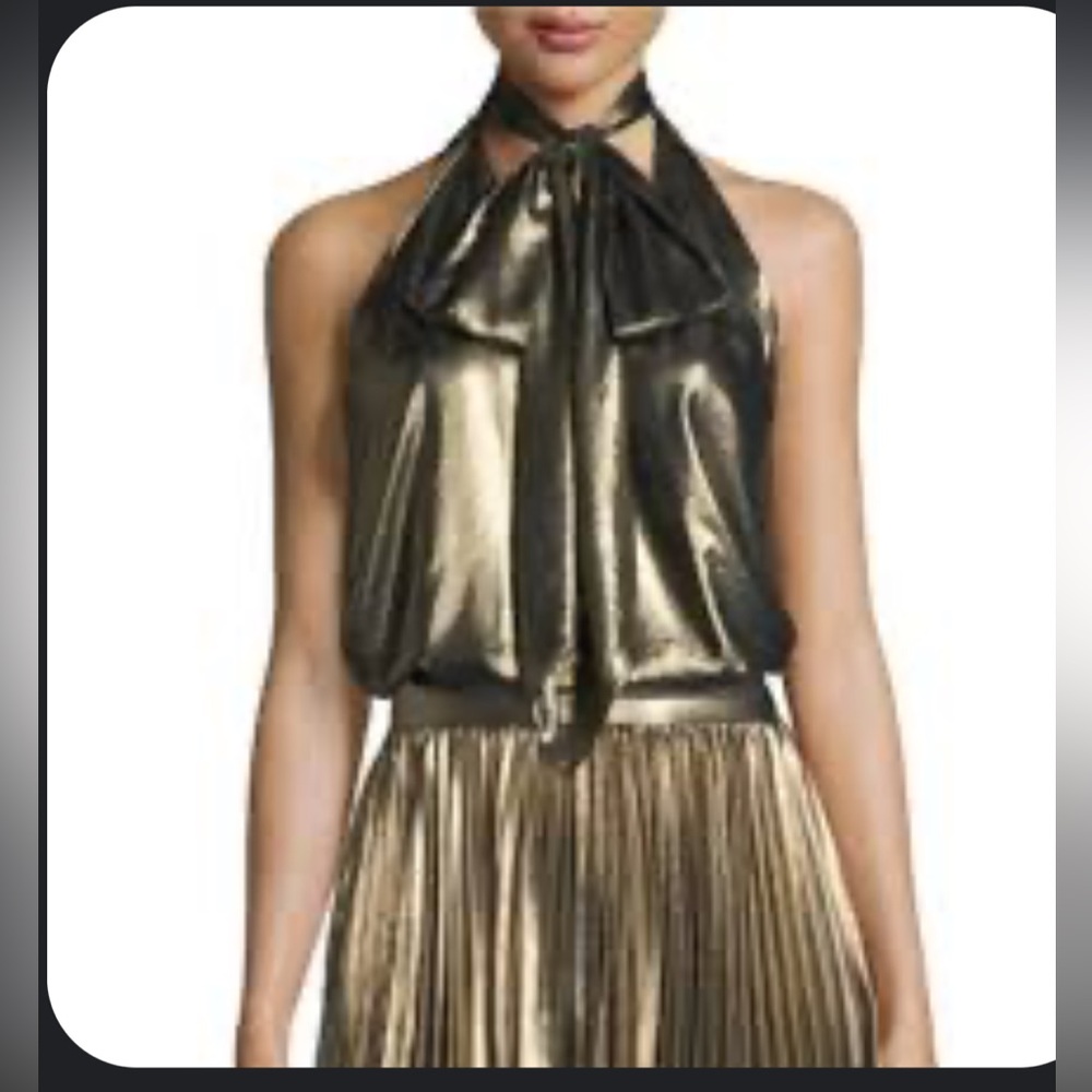 Haute Hippie gold‎ halter top XS